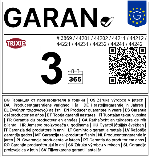 Garantie-Hinweis