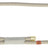 Beige Hundeleine mit goldfarbenem Karabiner und gewebtem Muster, Text "Ruff" auf braunem Etikett.