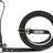 Schwarze, aufgerollte Hundeleine mit Karabiner und Griff, Metallschild mit "TRIXIE"-Logo sichtbar.