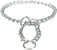Metallkette mit silbernen Gliedern und runden Ringen, im Kreis gelegt.