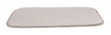 Beige, rechteckige Matte in flachem Design mit abgerundeten Ecken, sichtbare Stoffstruktur.