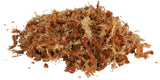 Ein Haufen braun-rotes, faseriges Material mit unregelmäßiger Textur und leichten Farbvariationen.
